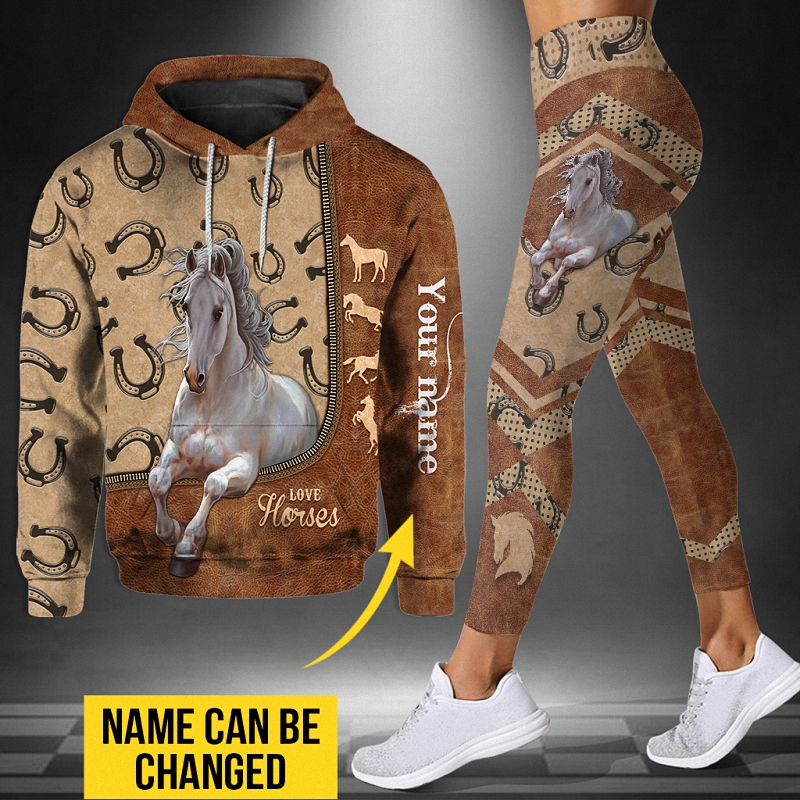 Love Horses Personalized Hoodie and Leggings 1