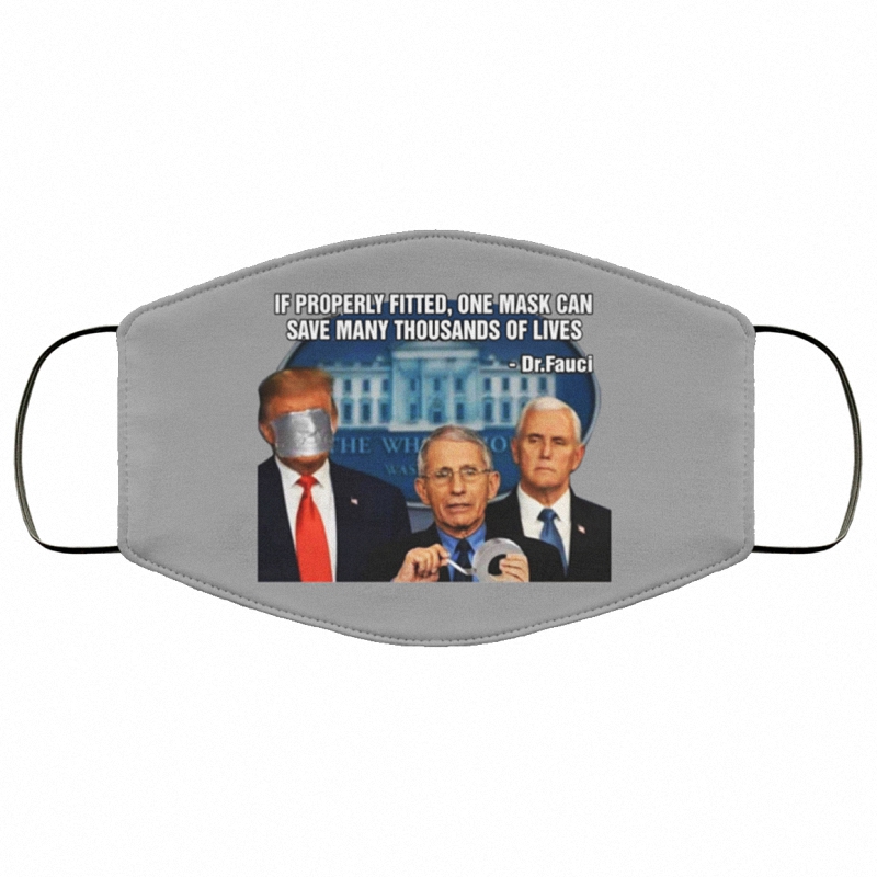 hue3112 fauci trump duct tape face mask fauci trump duct tape face mask - Fauci Trump Duct Tape Face Mask