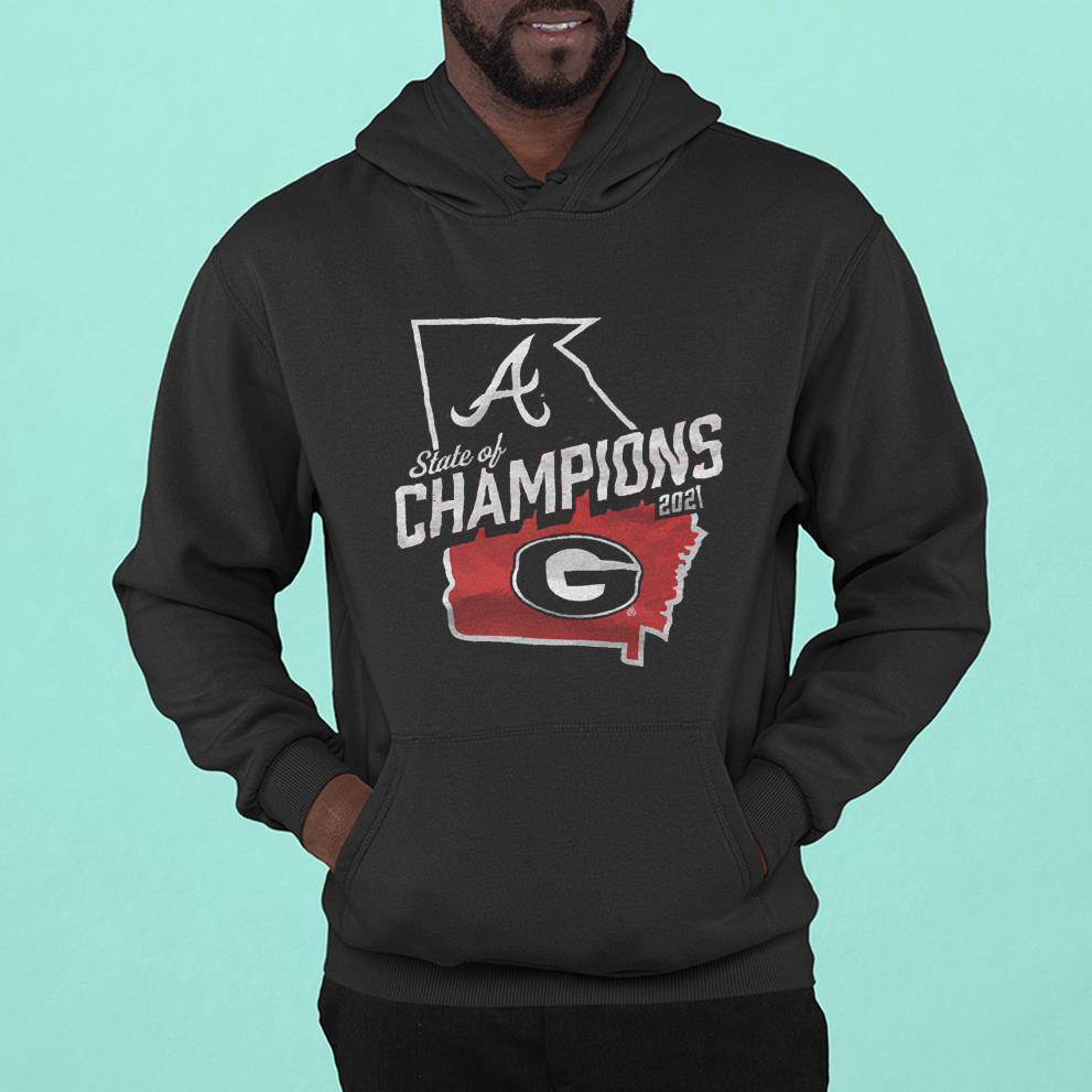 Georgia Bulldogs vs Atlanta Braves State of Champions 2021 shirt 1