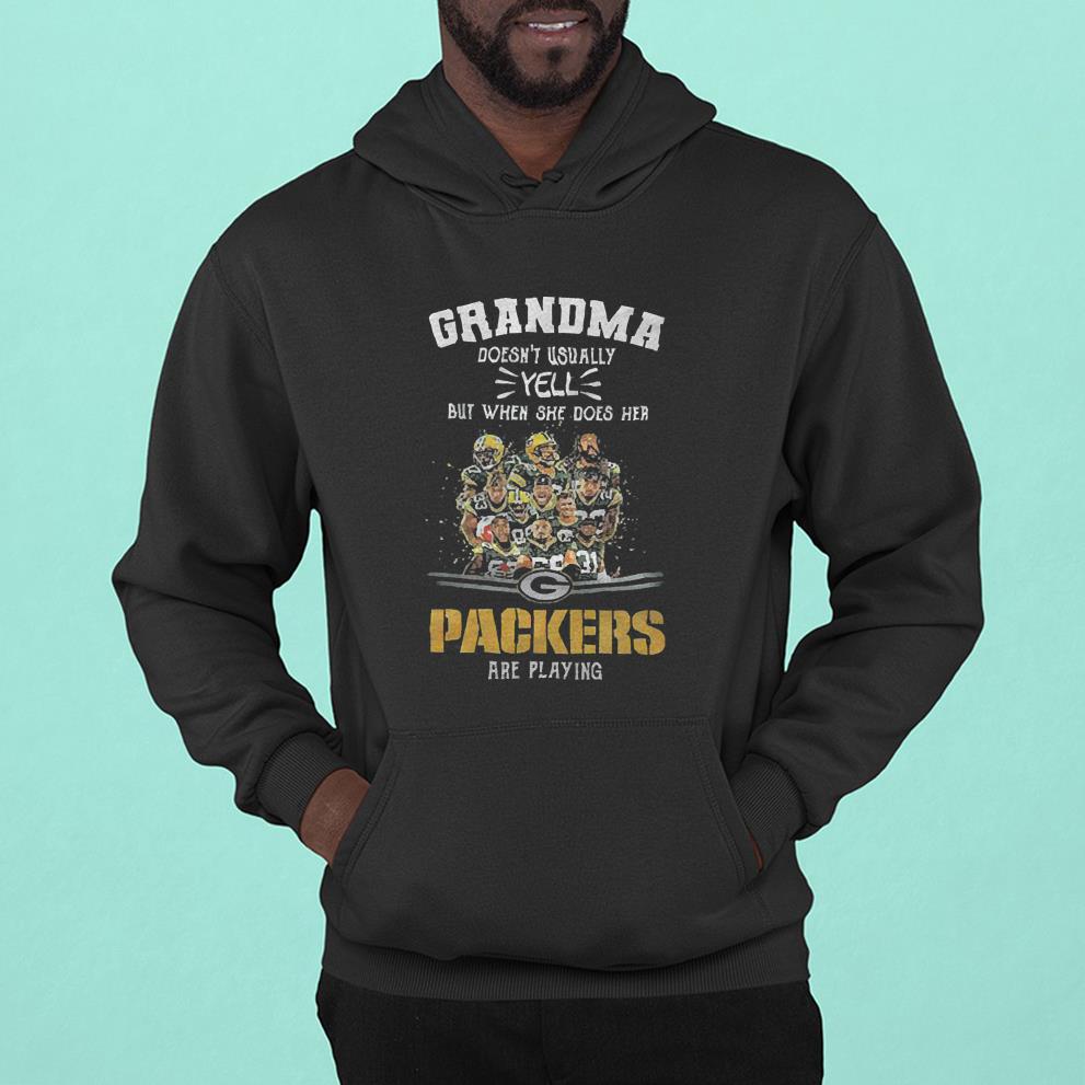 hue33 grandma doesn t usually yell but when she does her green bay packers are playing 2022 shirt hoodie - Grandma doesn’t usually yell but when she does her Green Bay Packers are playing 2022 shirt