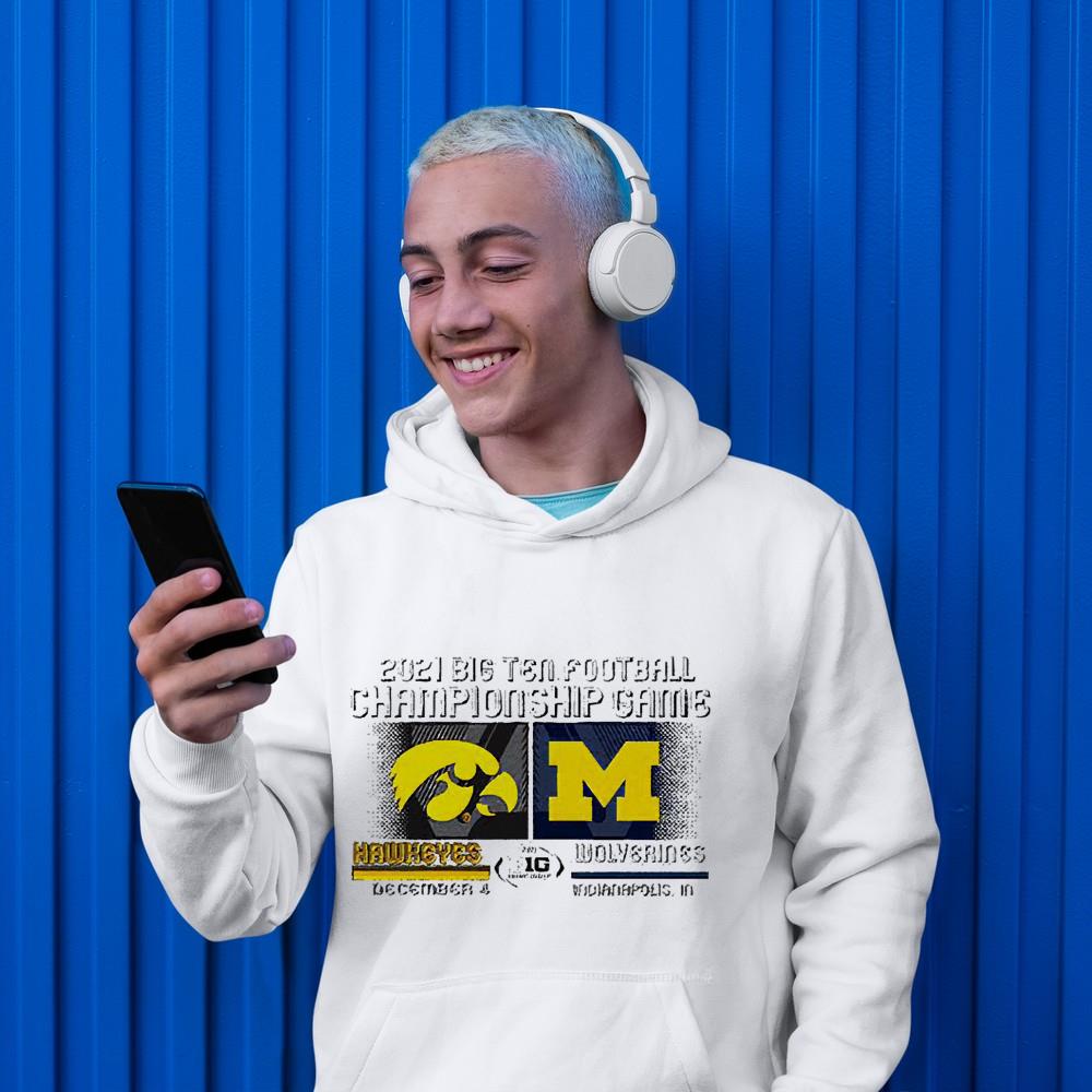 2021 Big Ten Football Championship Game Iowa Hawkeyes vs Michigan Wolverines shirt 1