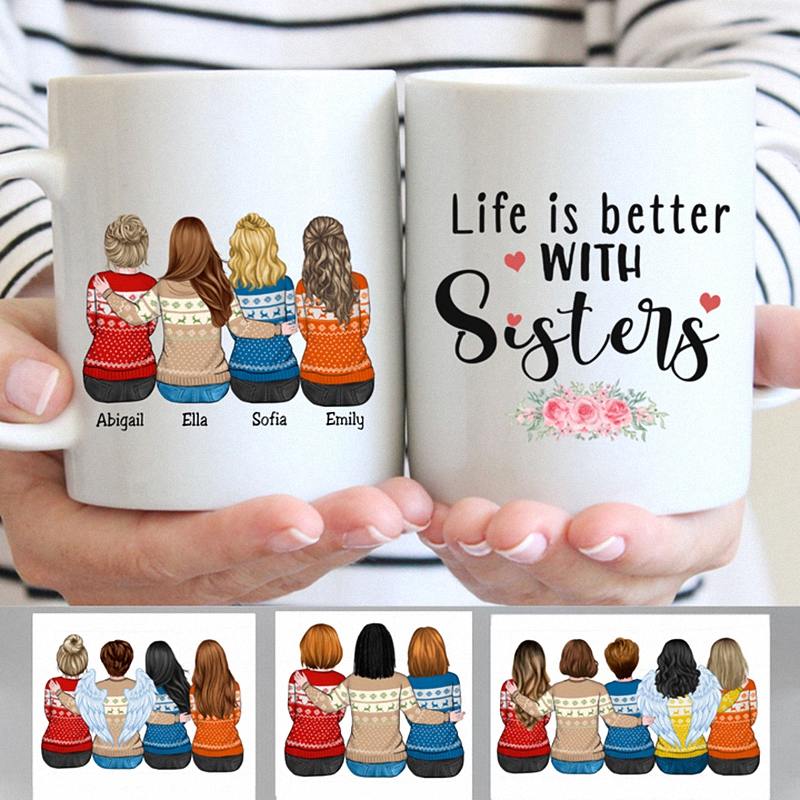 Life Is Better With Sisters - Personalized Mug 6