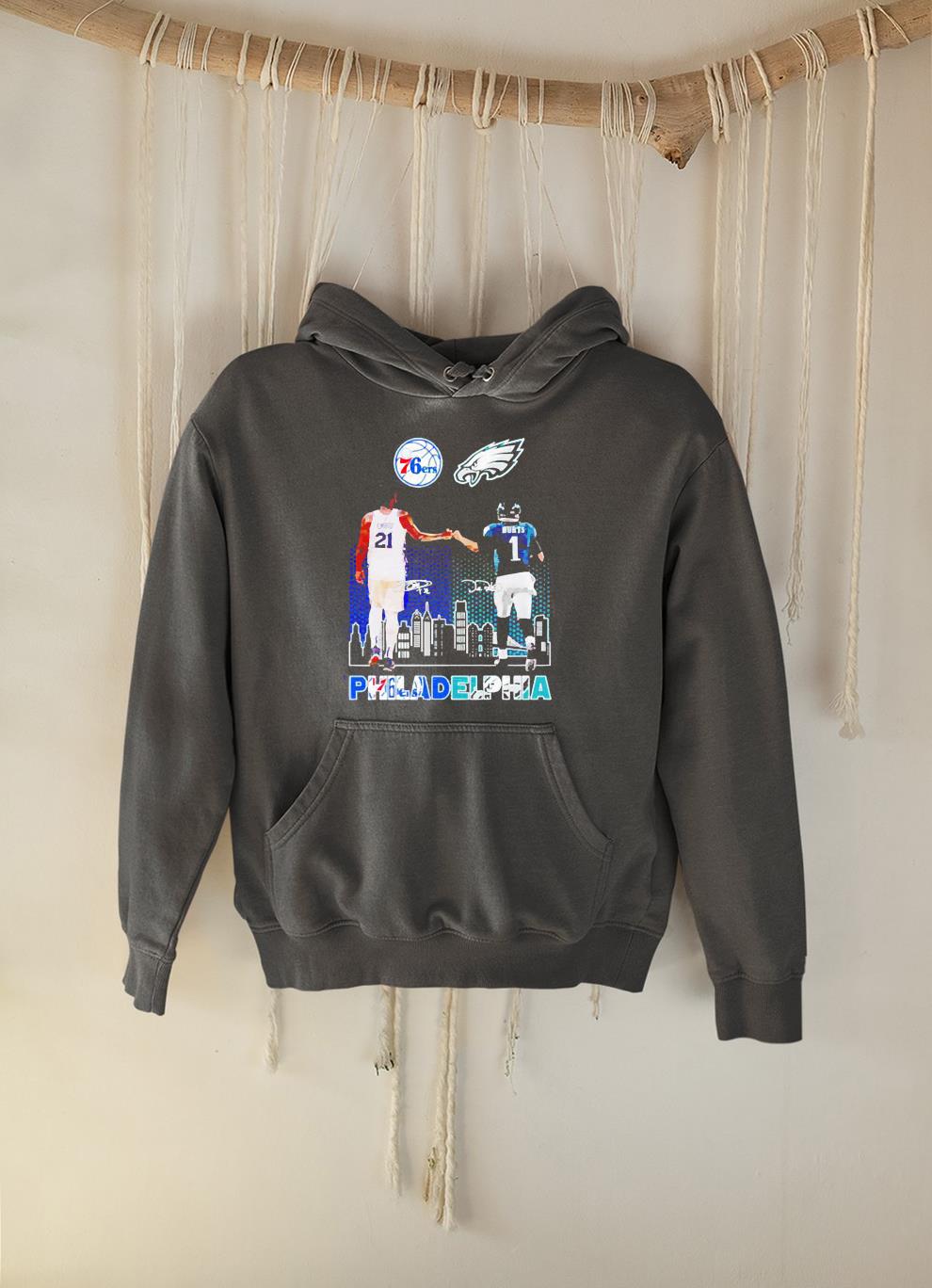 Philadelphia Embiid and Hurts signatures shirt 1 TEACHERHEROSHIRT NEWS
