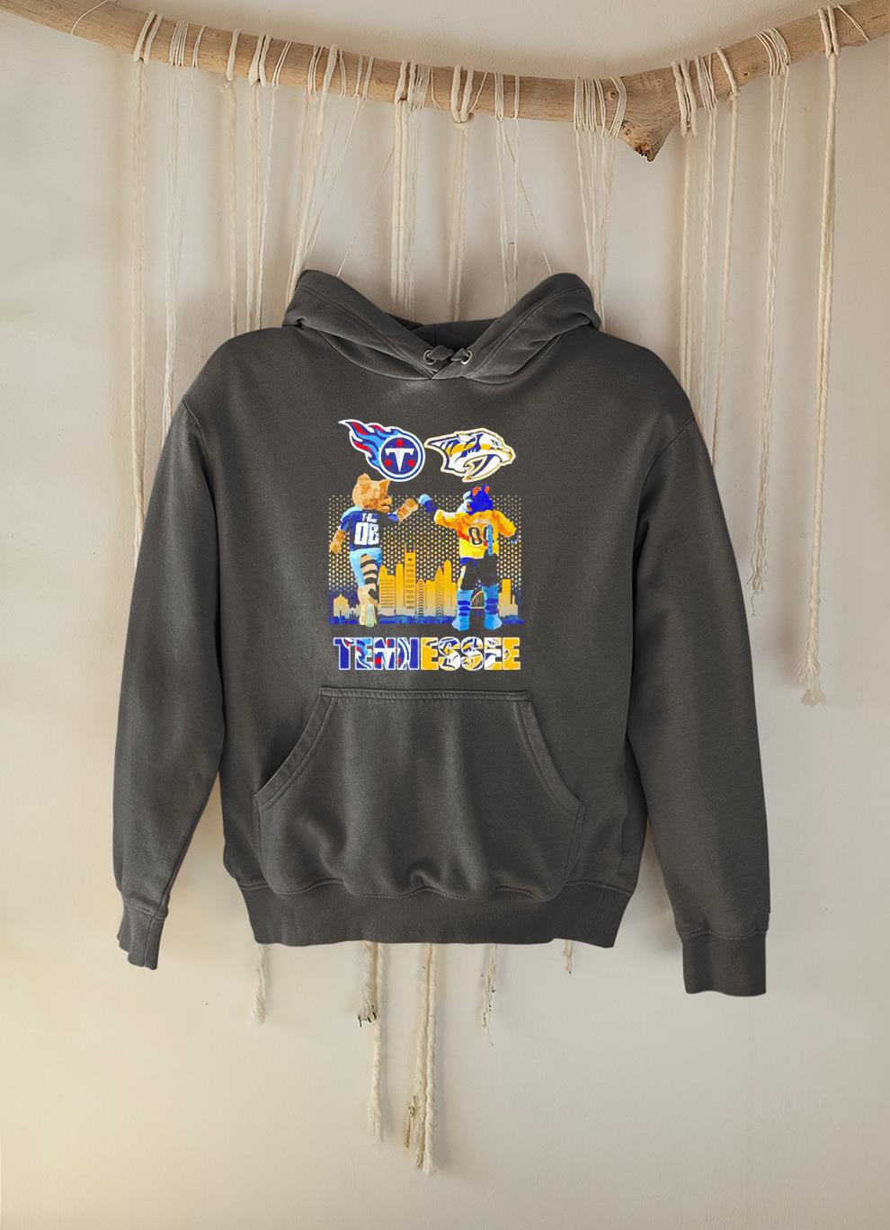 Tennessee Titans Nashville Predators T-Rac Gnash shirt 1 Tennessee Titans