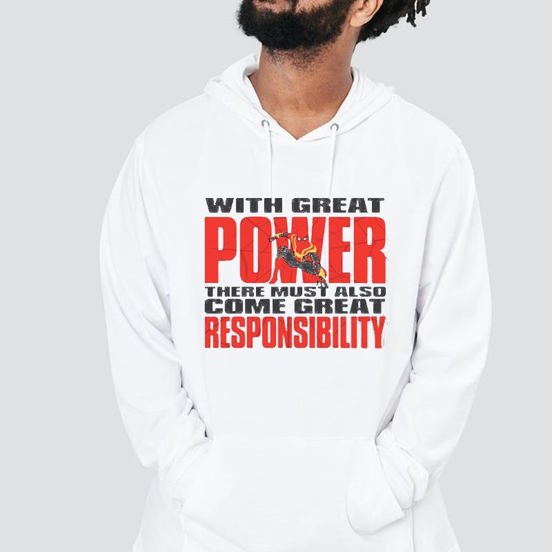 Spider-Man with great power there must also come great responsibility shirt 1 Clothing