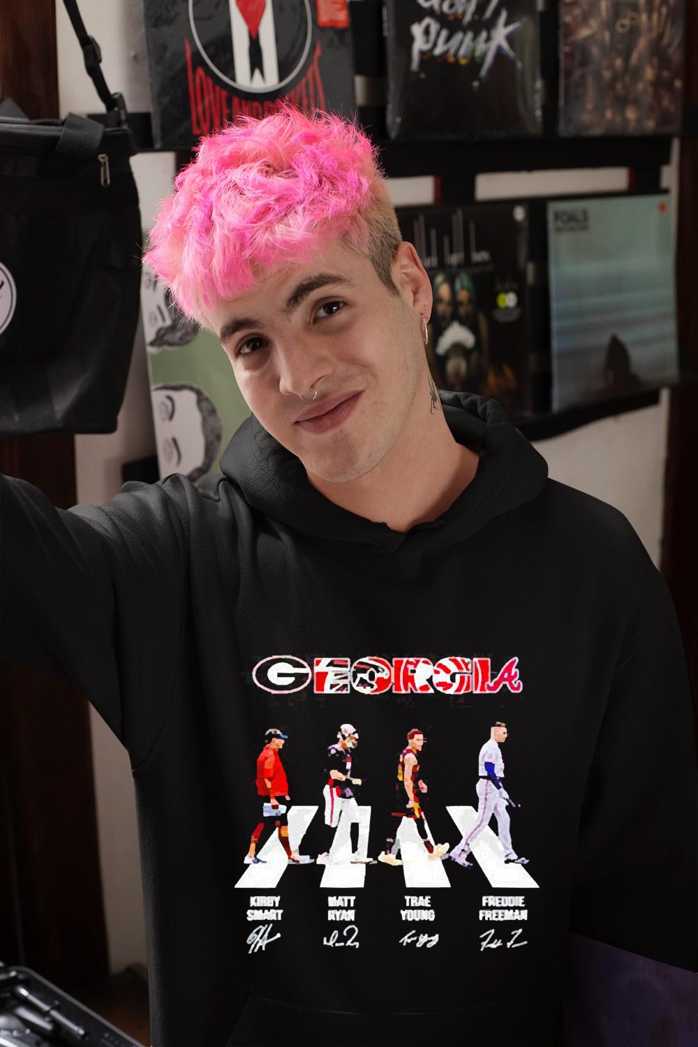 Georgia Kirby Smart Matt Ryan Trae Young Freddie Freeman Abbey Road Signatures shirt 1 nurseteeshirt News
