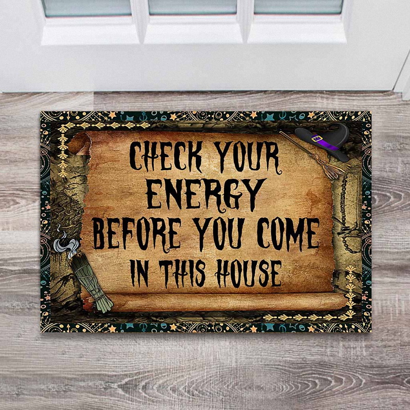 Check Your Energy Witch Doormat 1 Door Mat, Independencedayshirt News