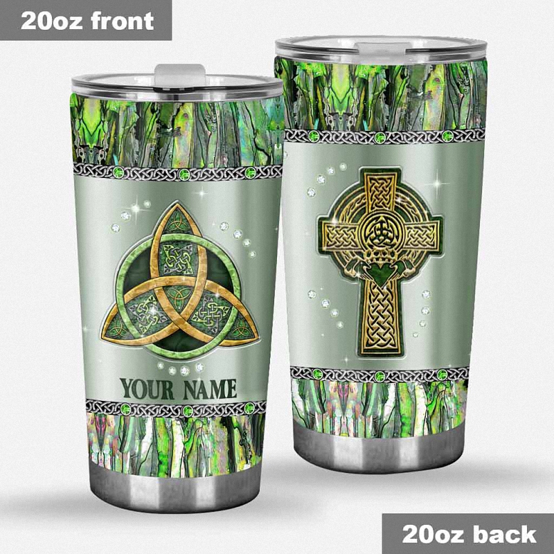 hue601 triquetra celtic knot personalized irish tumbler triquetra celtic knot personalized irish tumbler - Triquetra Celtic Knot Personalized Irish Tumbler