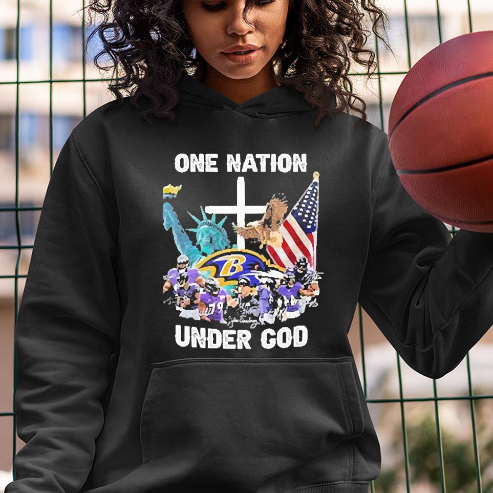 hue602 nfl baltimore ravens teams one nation under god shirt hoodie - NFL Baltimore Ravens Teams One Nation Under God Shirt