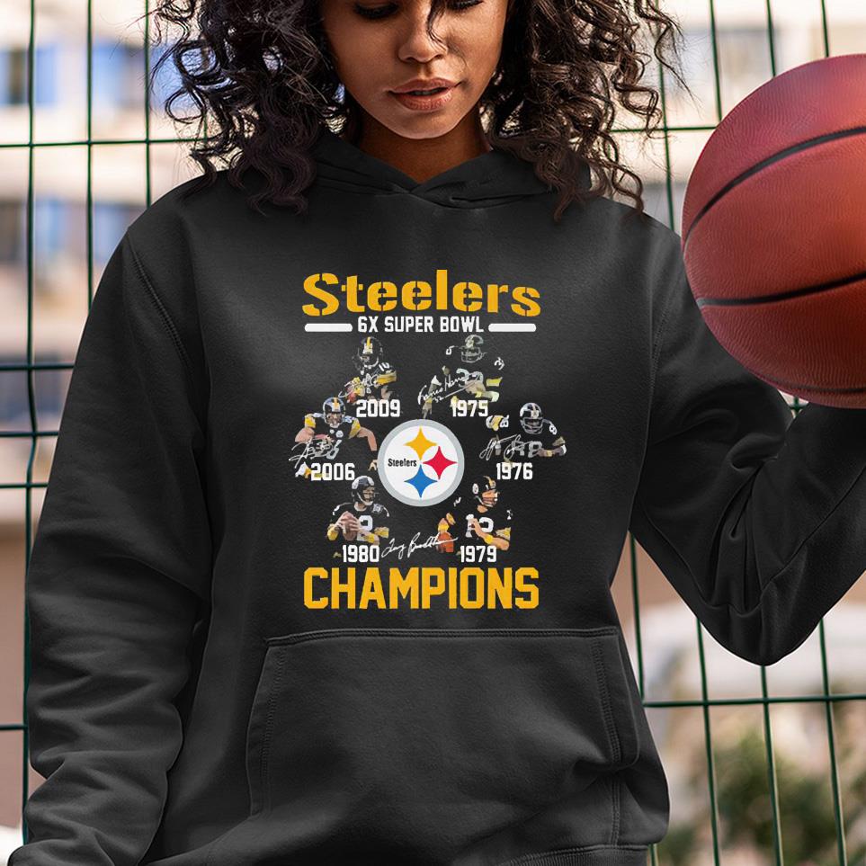 Pittsburgh Steelers 6x Super Bowl Signatures Champions 2021 Shirt 1 Clothing