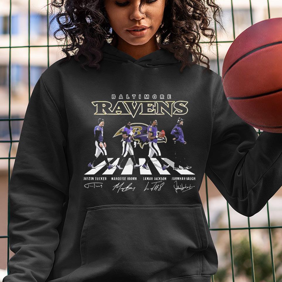 The Baltimore Ravens NFL Football Teams Abbey Road Signatures Shirt 1