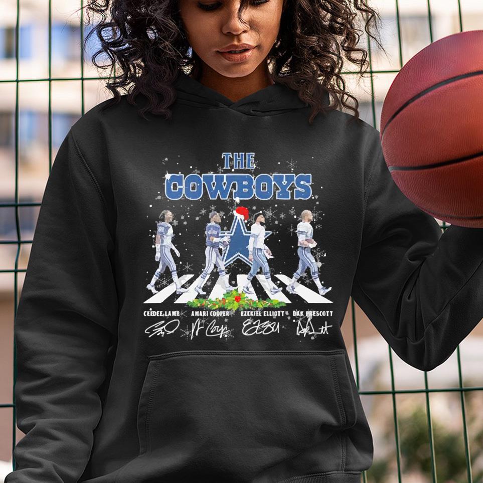 The Dallas Cowboys Football Teams Abbey Road Signatures Christmas Shirt 56 Clothing