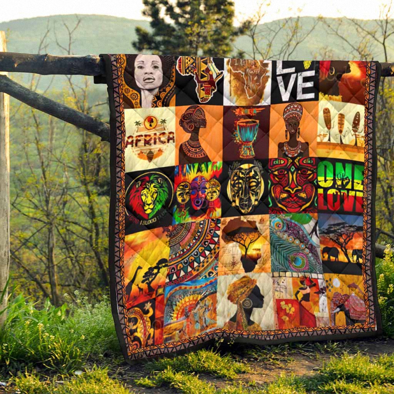 African One Love African American Quilt 1 Quilt