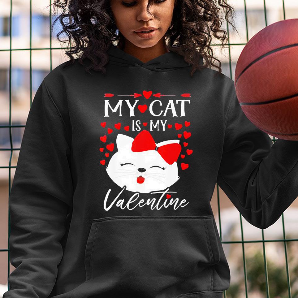 My Cat Is My Valentine Day 2022 Heart Valentines Day Shirt 1 Clothing