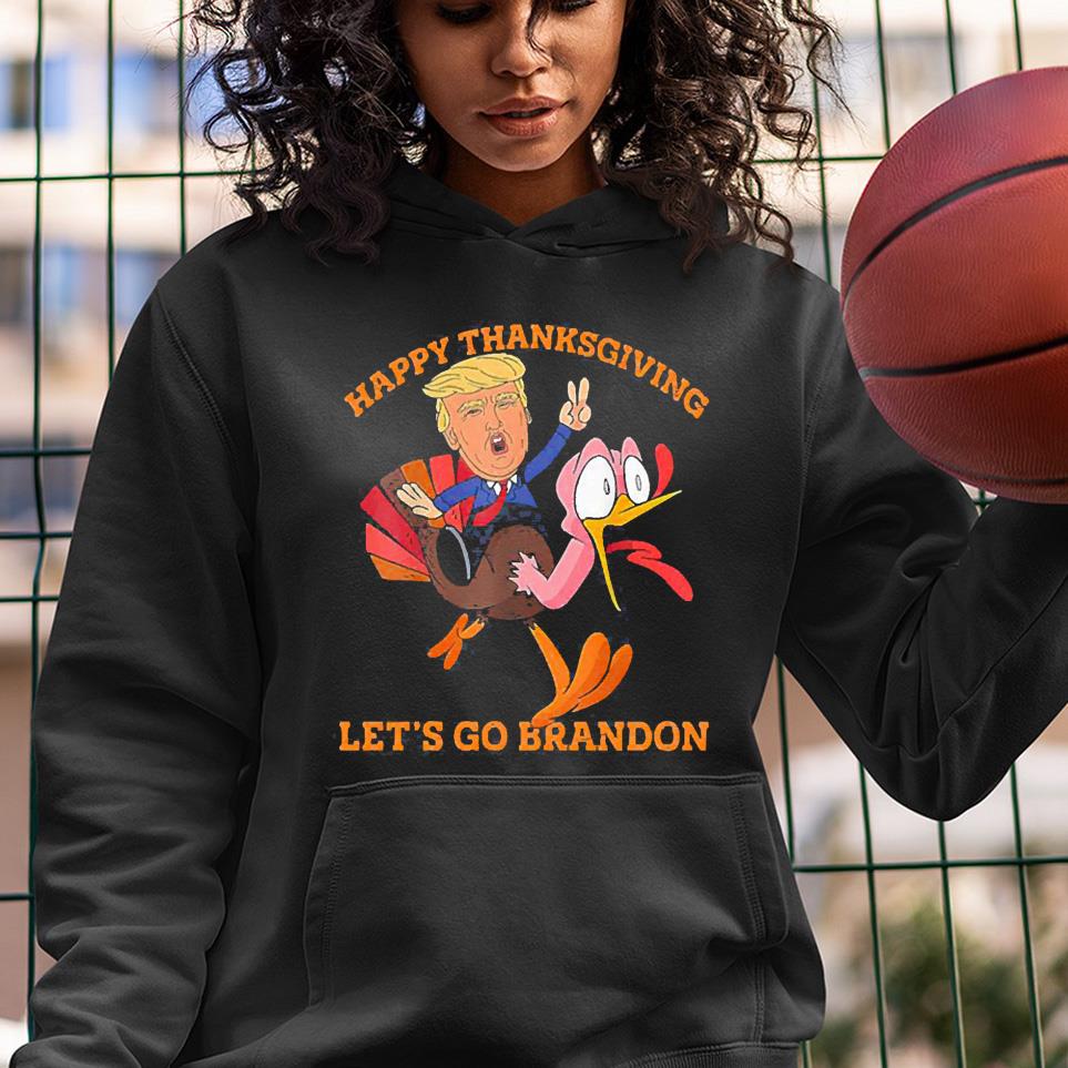 Trump riding turkey happy Thanksgiving let’s go brandon anti Biden shirt 19 Clothing
