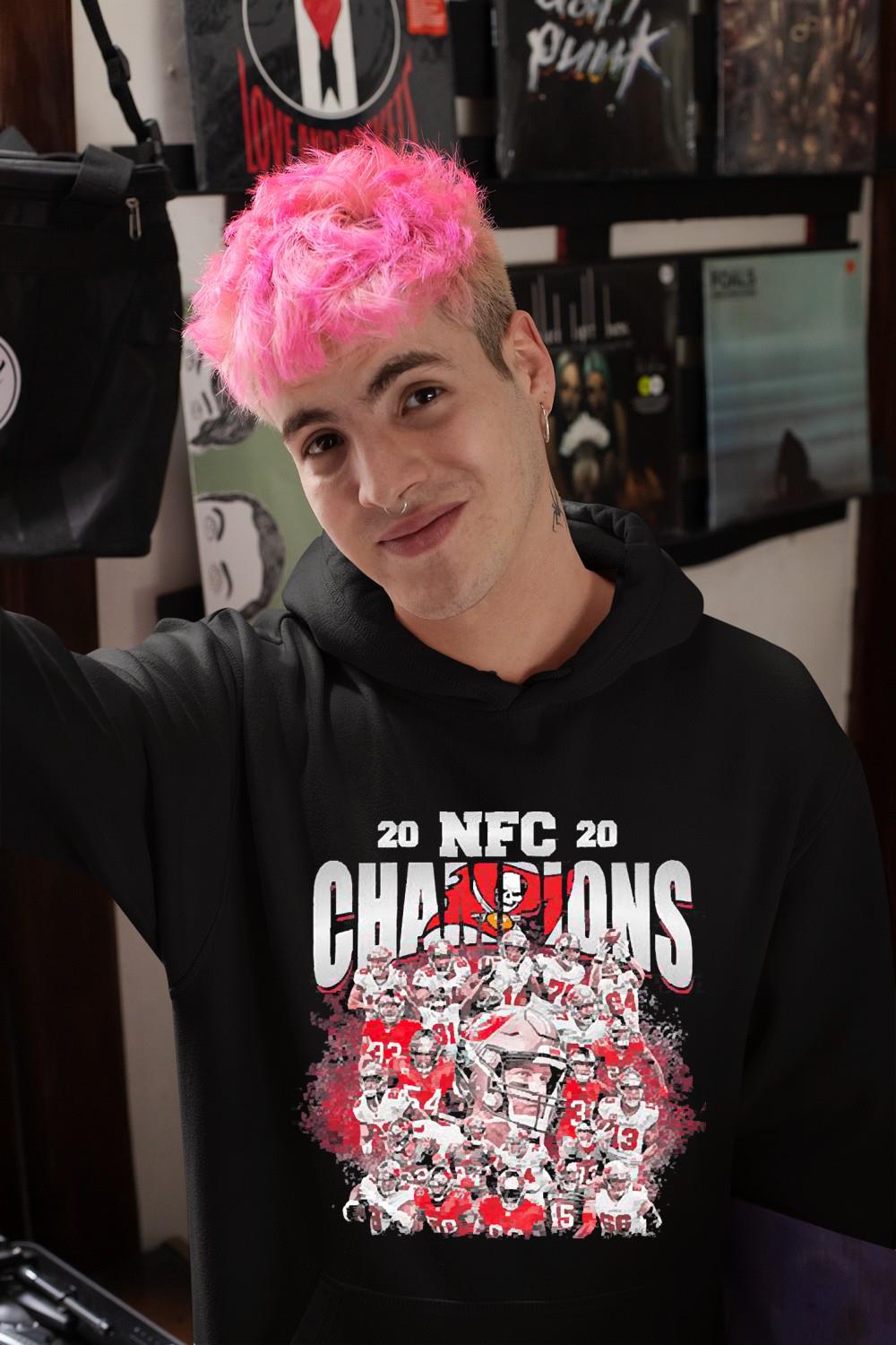 hue702 tampa bay buccaneers team football players 2020 nfc champions shirt hoodie - Tampa Bay Buccaneers Team Football Players 2020 Nfc Champions Shirt