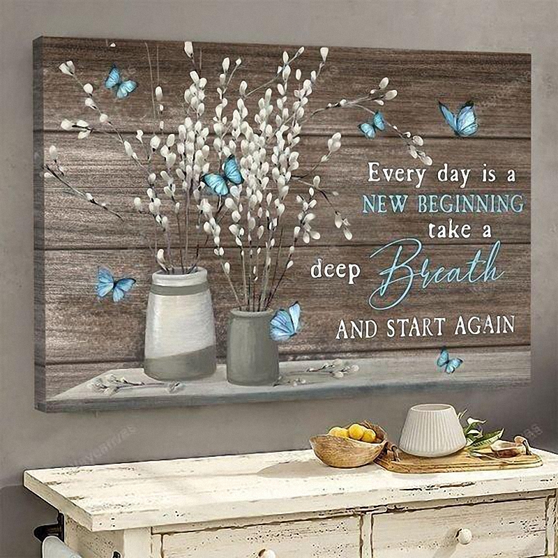 Jesus Every day is a new beginning Jesus Landscape Canvas 1