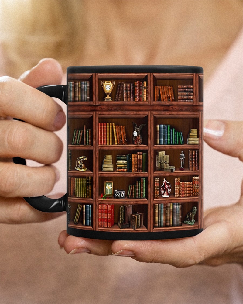 Library Book Shelf Mug 1