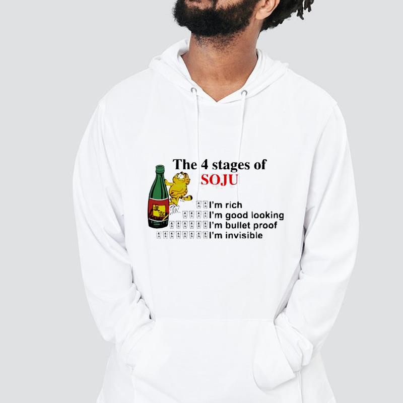 Garfield the 4 stages of soju shirt 1