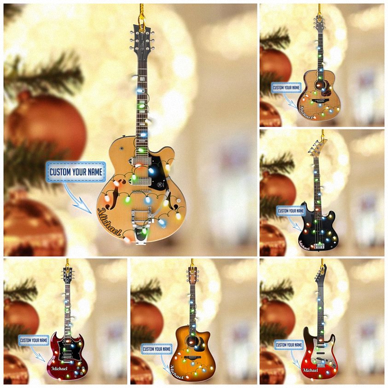 2021 Guitar Ornament Christmas Guitar Custom Ornament 1
