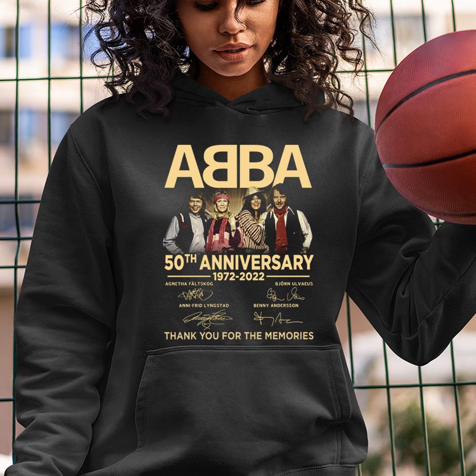 ABBA 50th anniversary 1972 2021 thank you for the memories shirt 1