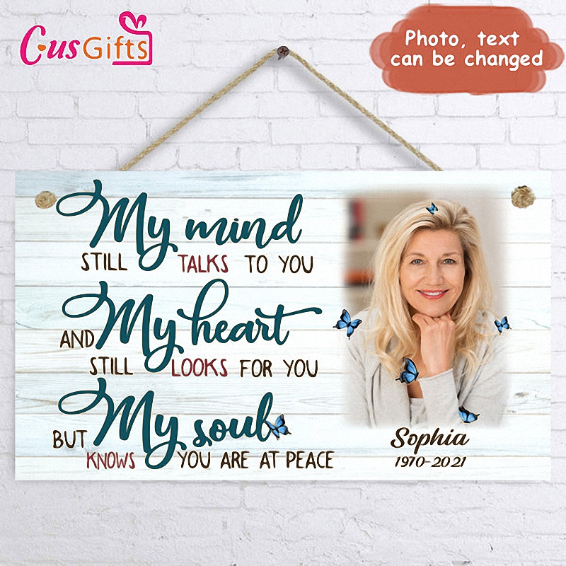 Custom Personalized Photo Door Sign - Memorial Gift For Family 2