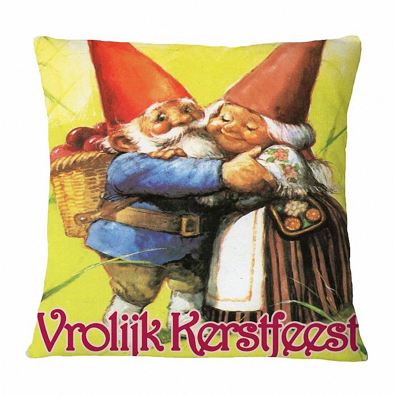 Cute Dutch Vrolijk Kerstfeest Pillow 1