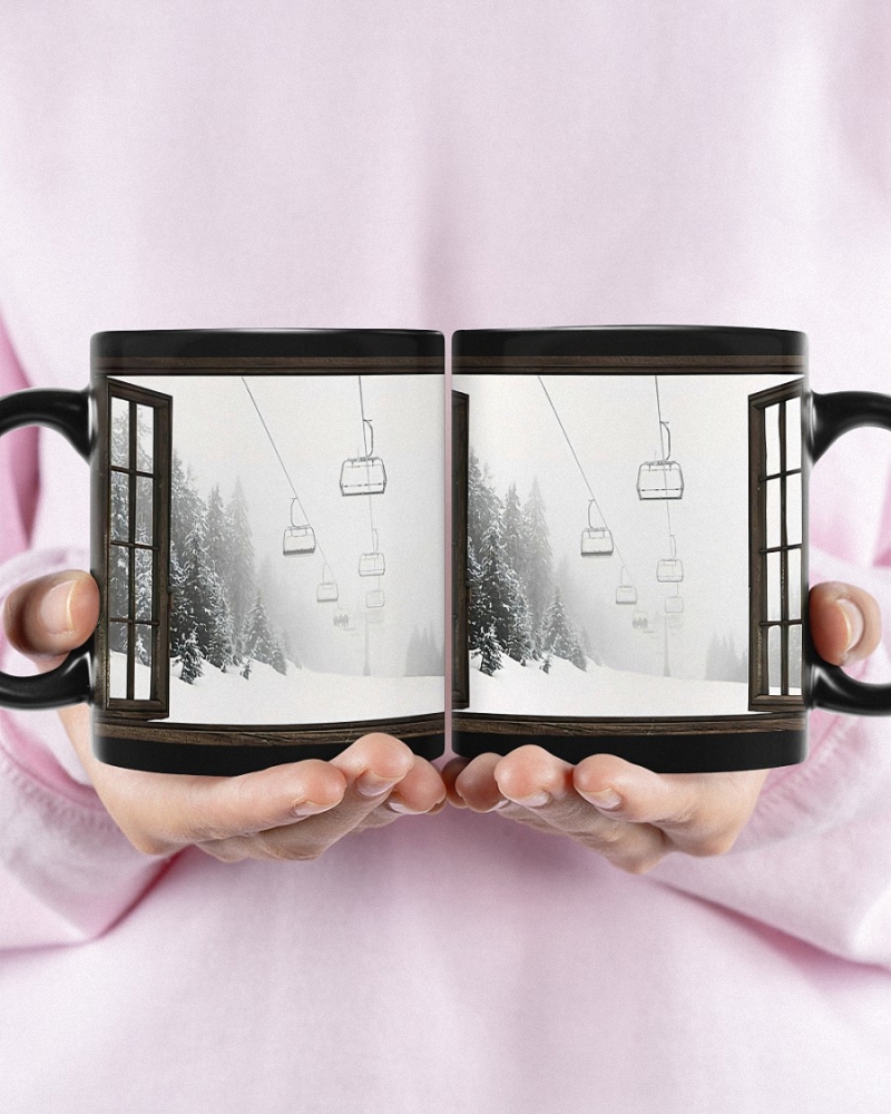 Skiing Window Mugs 1