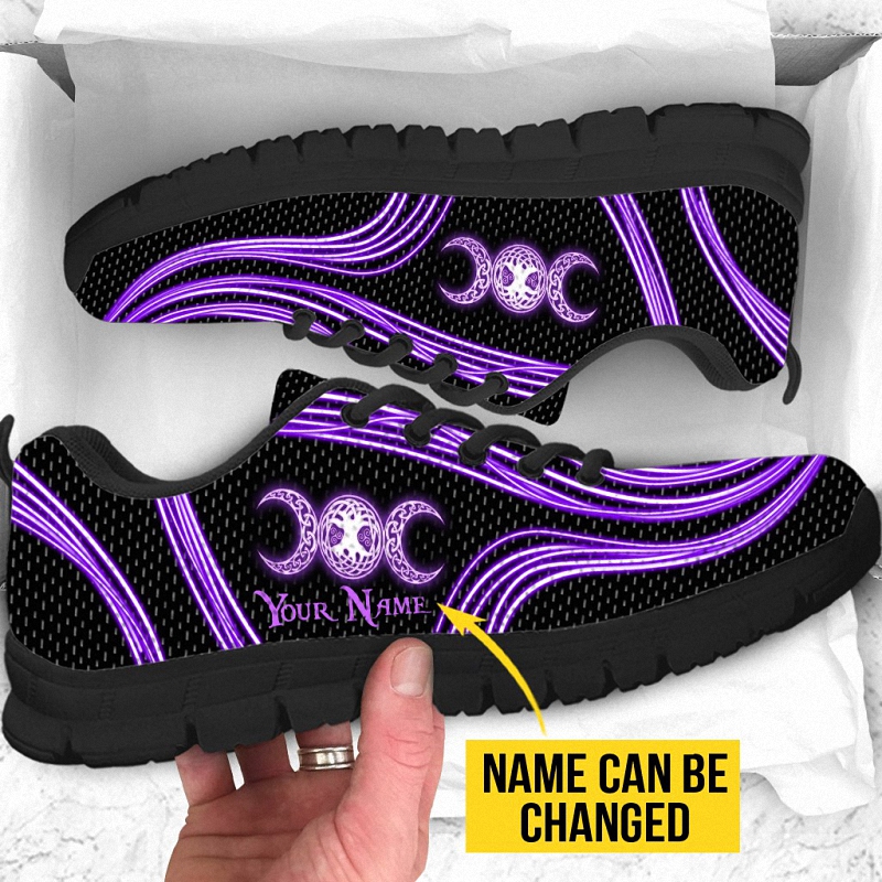 Vibe Purple Triple Moon Personalized Sneakers 1