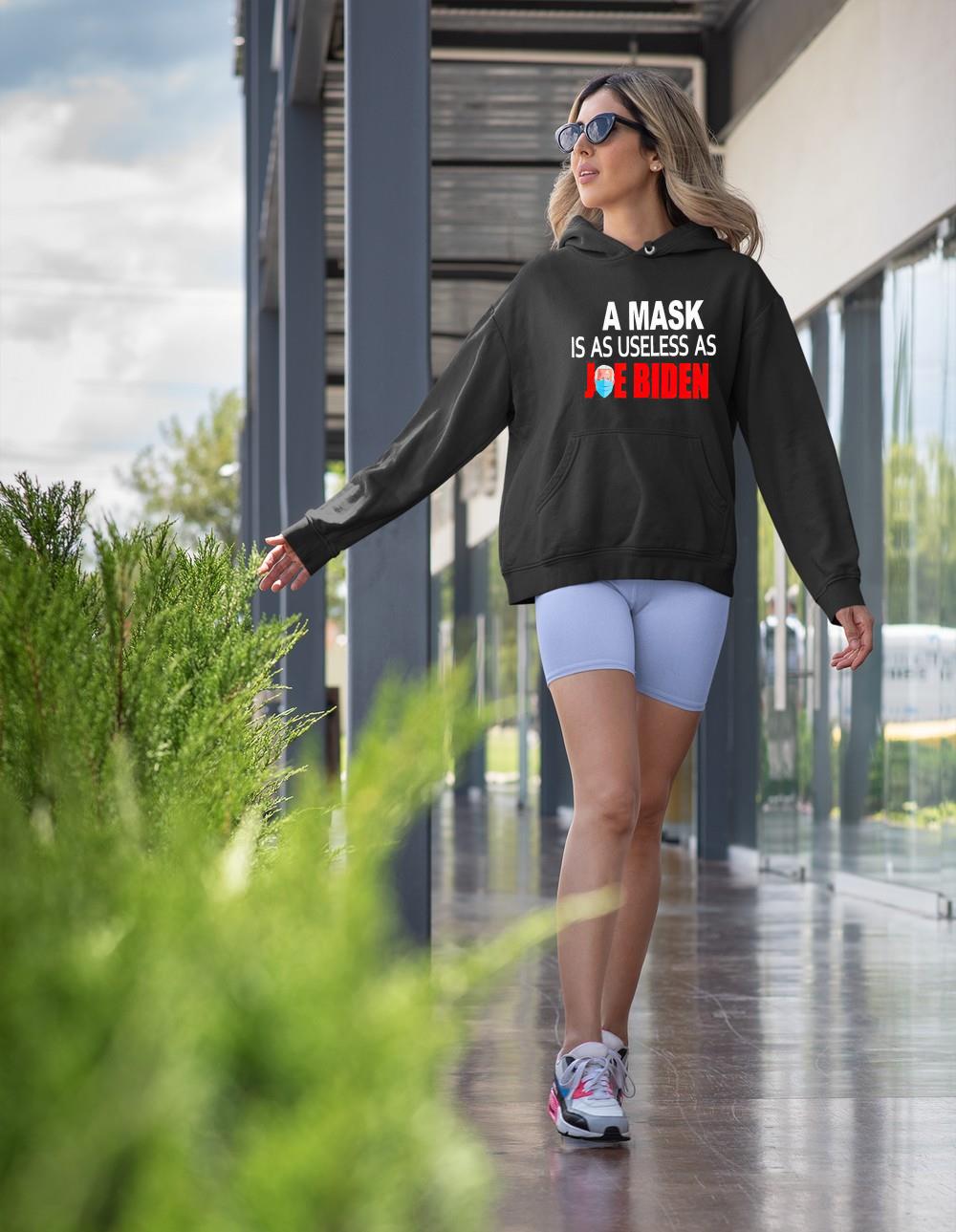 hue83 anti biden 2021 a mask is as useless as joe biden shirt hoodie - Anti Biden 2021 a mask is as useless as Joe Biden shirt