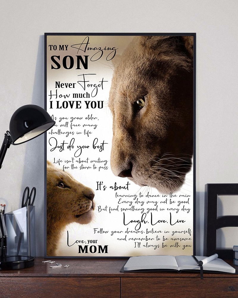 I Love You Mom To Son Vertical Poster 1