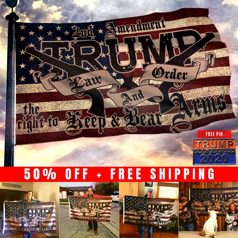 Trump 2020 Law & Order 2nd Amendment Guns Flag 1
