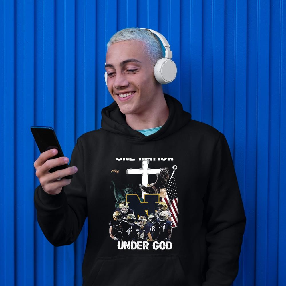 hue93 notre dame fighting irish one nation under god shirt hoodie - Notre Dame Fighting Irish one nation under god shirt