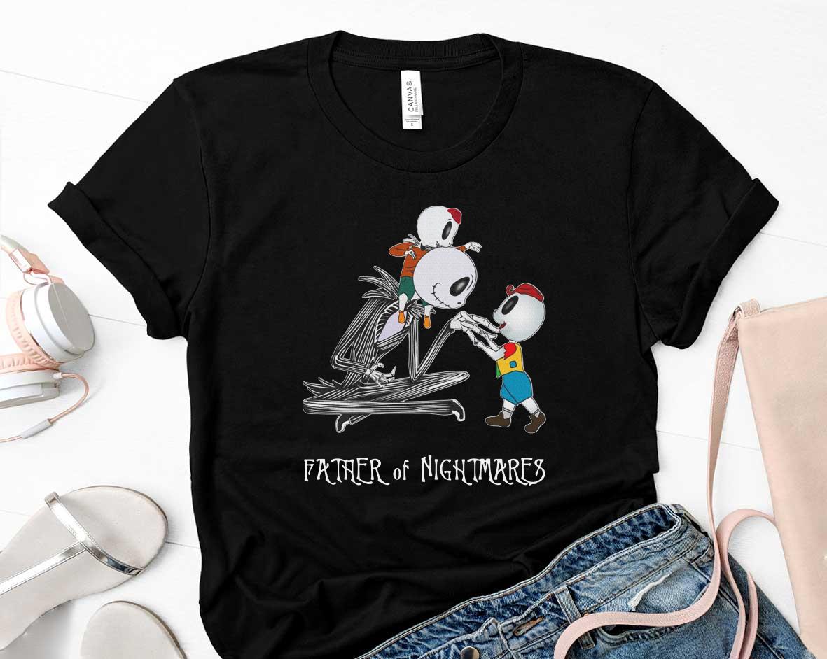 Jack Skellington Father of nightmare with two sons Shirt 1 Postmaloneshirt News