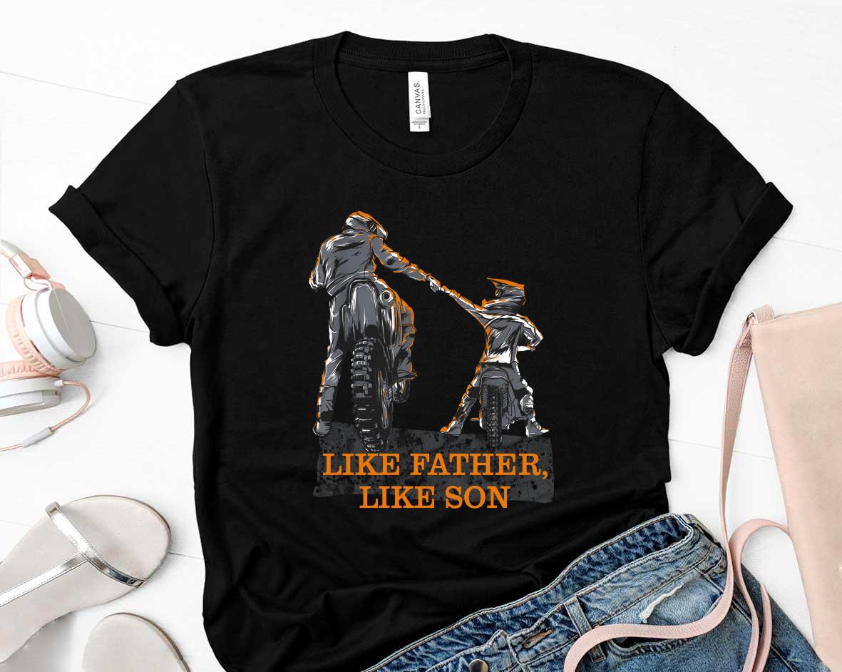 Like Father Like Son Motocross Dirt Bike Dad Day shirt Shirt 1 Postmaloneshirt News