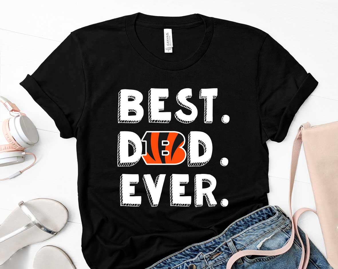 Logo Cincinnati Bengals Best Dad Ever Fathers Day Shirt 15 Father's Day