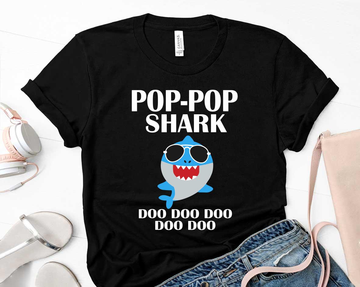 Pop Pop Shark Doo Doo Doo Fathers Day Shirt 20 Father's Day
