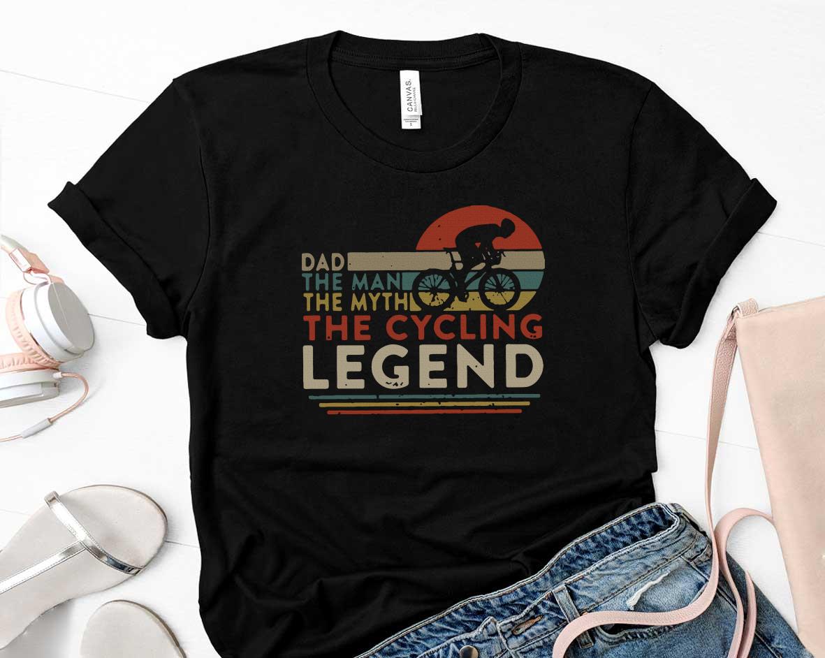 Vintage Dad The Man The Myth The Cycling Legend Fathers Day Shirt 1 Thebeatlestshirt News