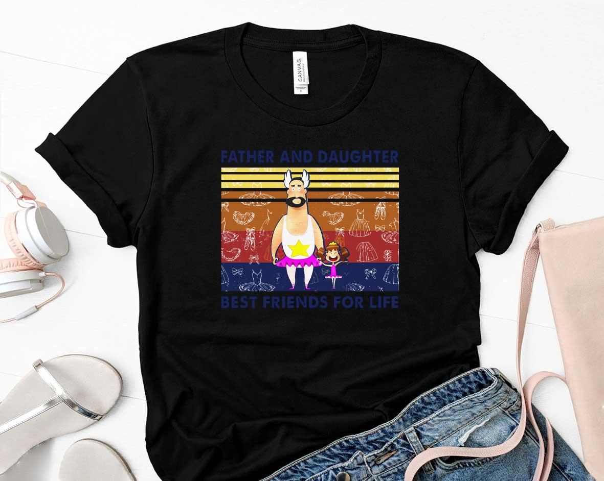 Vintage Father And Daughter Best Friends For Life Shirt 1 Postmaloneshirt News