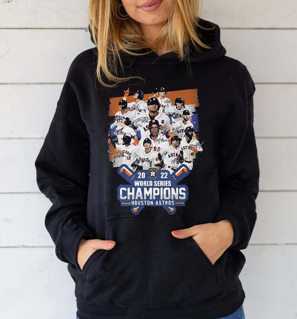 l1011 team houston astros 2022 world series champions signatures shirt hoodie - Team Houston Astros 2022 World Series Champions Signatures shirt