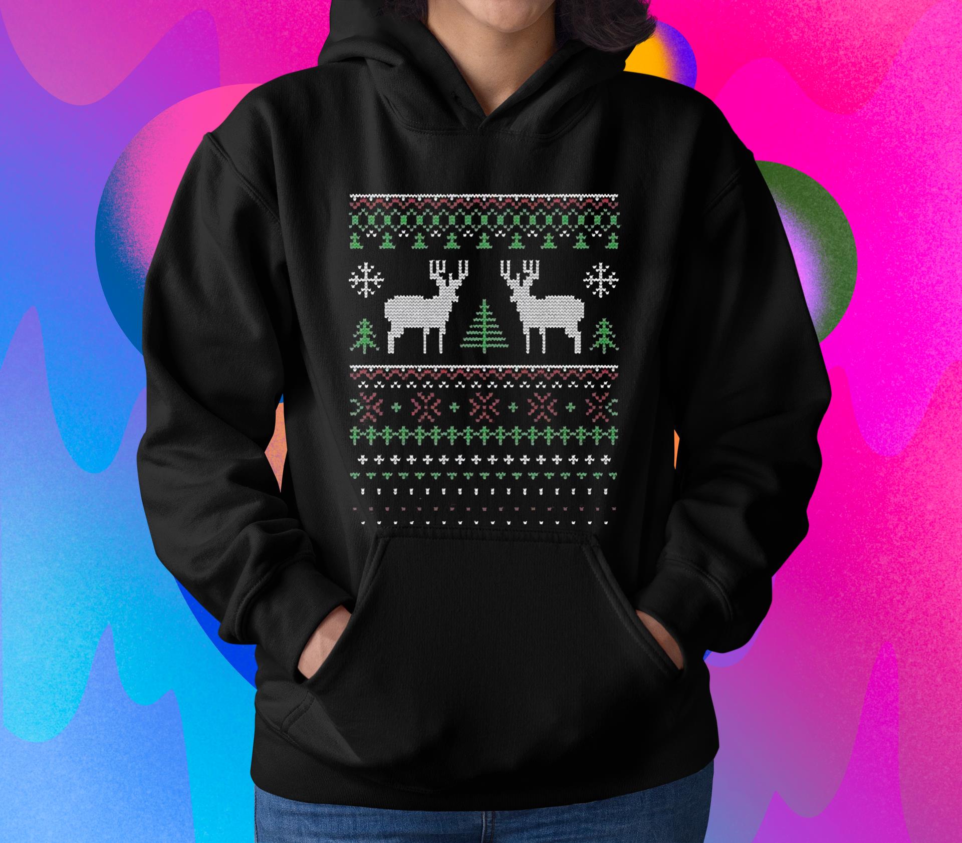 l1111 dp white reindeers christmas jumper ugly 2022 shirt hoodie - Dp White Reindeers Christmas Jumper Ugly 2022 Shirt