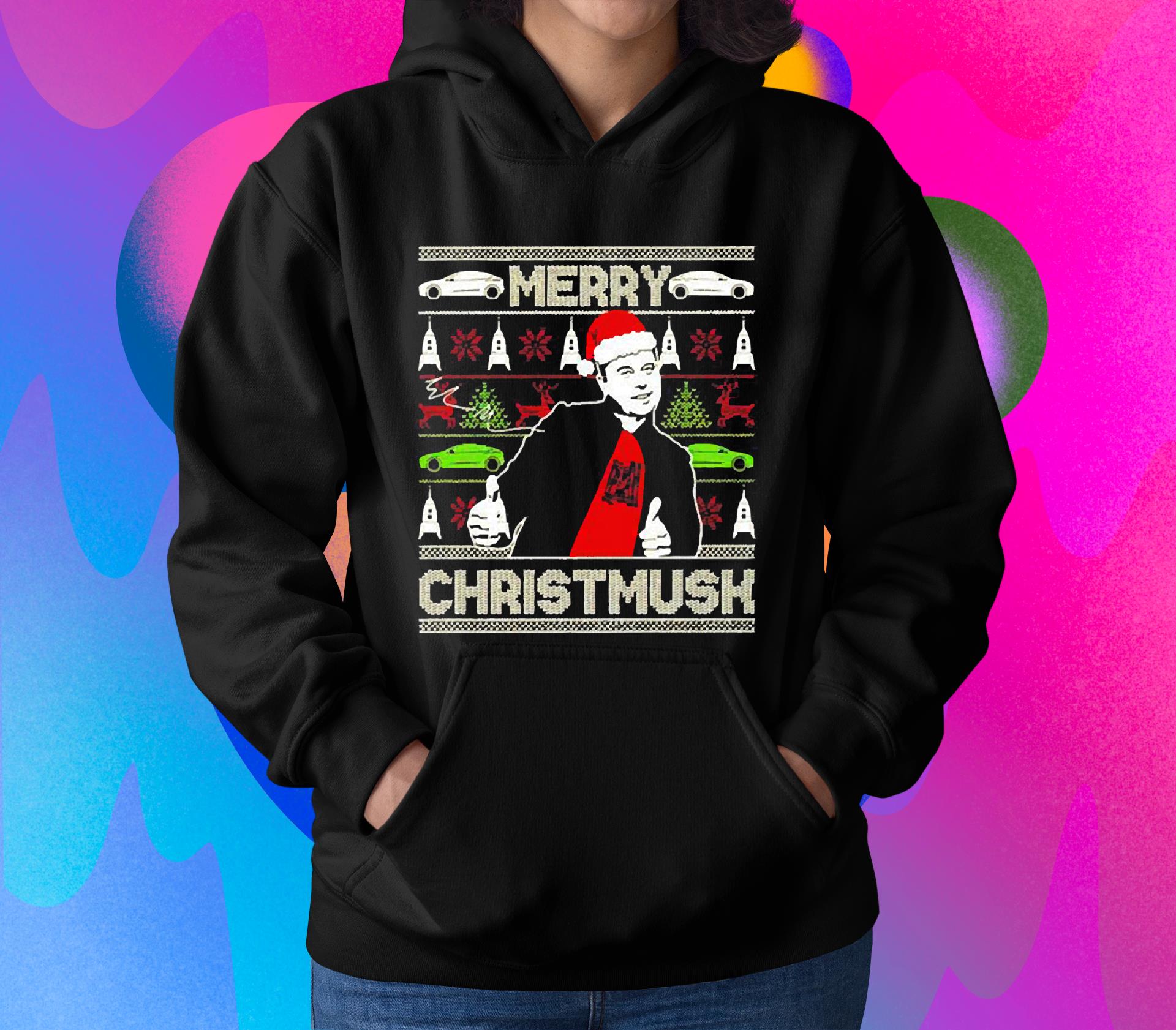 l112 christmas elon musk ugly merry christmusk shirt hoodie - Christmas Elon Musk ugly Merry Christmusk shirt