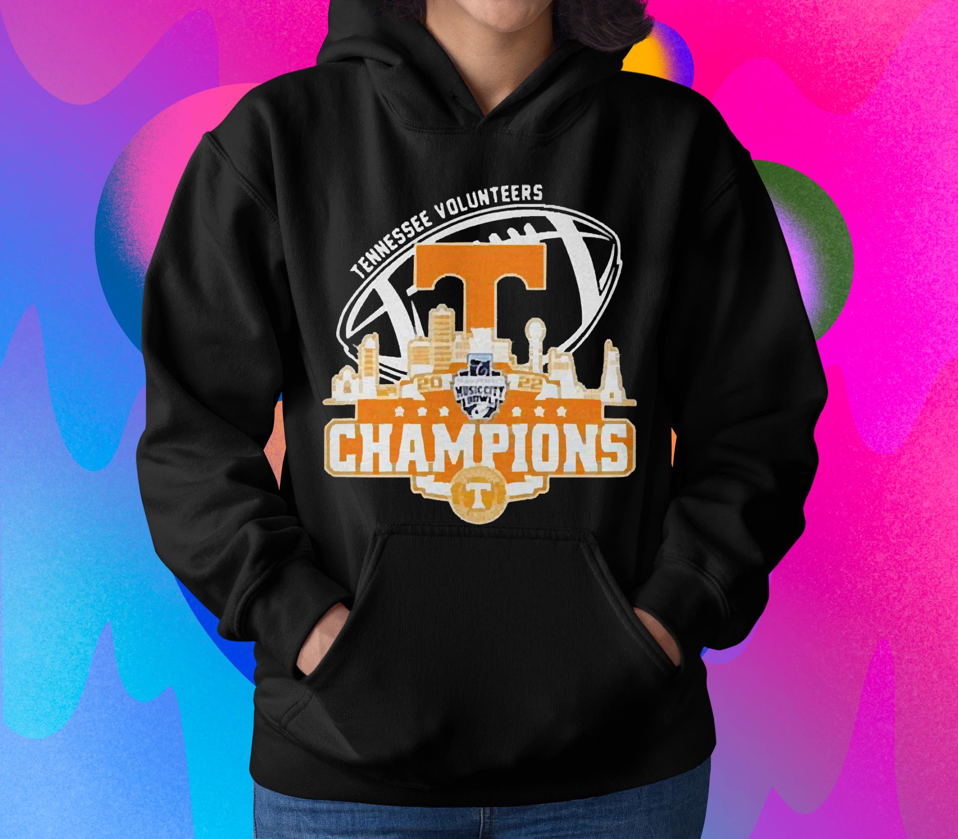 l1212 champions tennessee volunteers logo music city bowl city 2022 shirt hoodie - Champions Tennessee Volunteers Logo Music City Bowl City 2022 Shirt