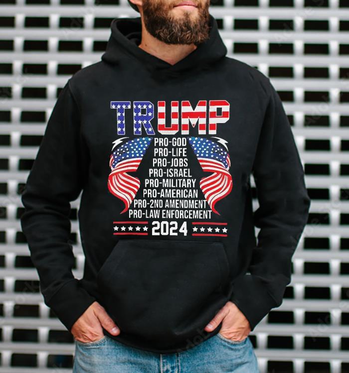 Trump Pro God Life Jobs Israel Military American Amendment Law Enforcement 2024 Shirt 1 Gameofthronesteeshirt News