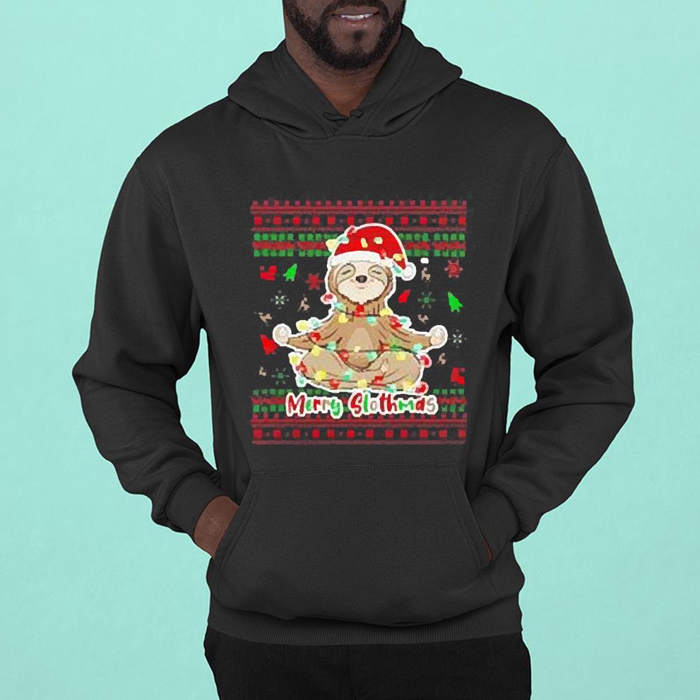 Sloth yoga Merry Slothmas ugly Xmas shirt l1511 sloth yoga merry slothmas ugly xmas shirt hoodie - Sloth yoga Merry Slothmas ugly Xmas shirt