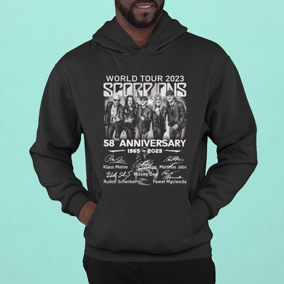 World Tour 2023 Scorpions 58th Anniversary 1965 – 2023 Signatures Shirt l1511 world tour 2023 scorpions 58th anniversary 1965   2023 signatures shirt hoodie - World Tour 2023 Scorpions 58th Anniversary 1965 – 2023 Signatures Shirt