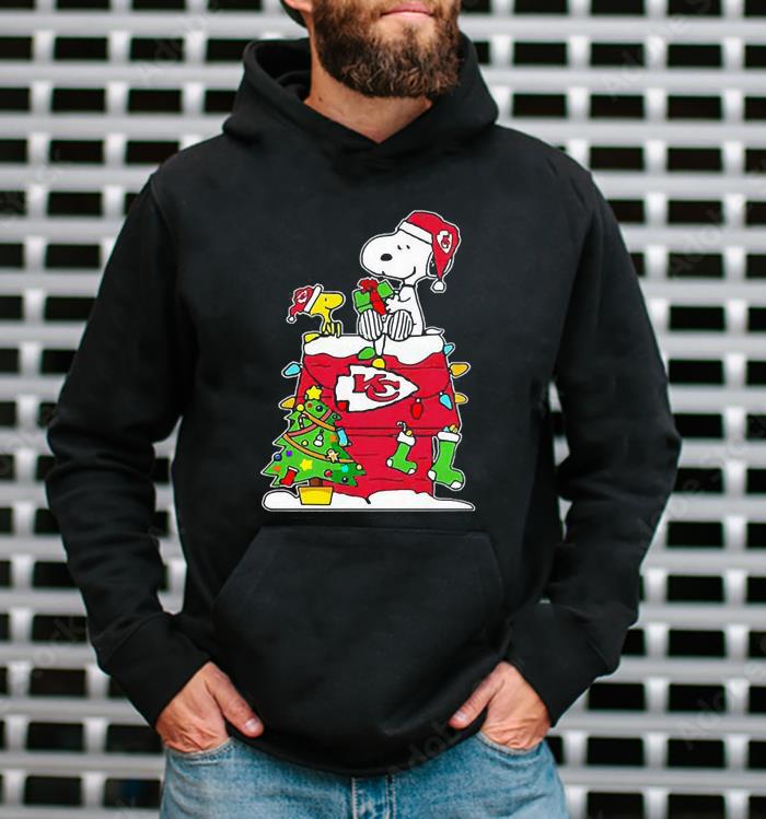 l1711 nfl kansas city chiefs snoopy and woodstock christmas shirt hoodie - NFL Kansas City Chiefs Snoopy And Woodstock Christmas Shirt