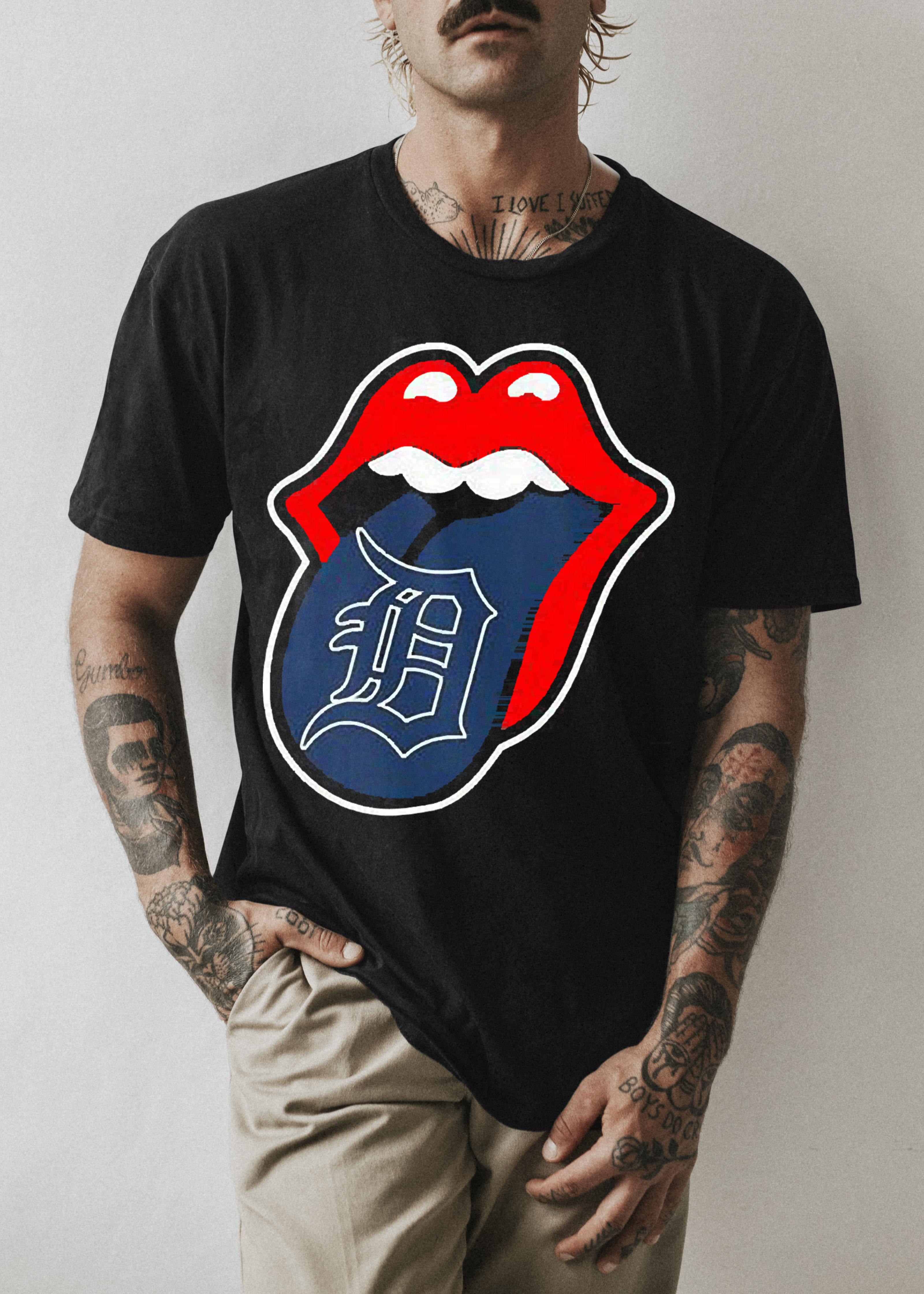 l1811 detroit tigers the rolling stones logo shirt hoodie - Detroit Tigers The Rolling Stones Logo Shirt