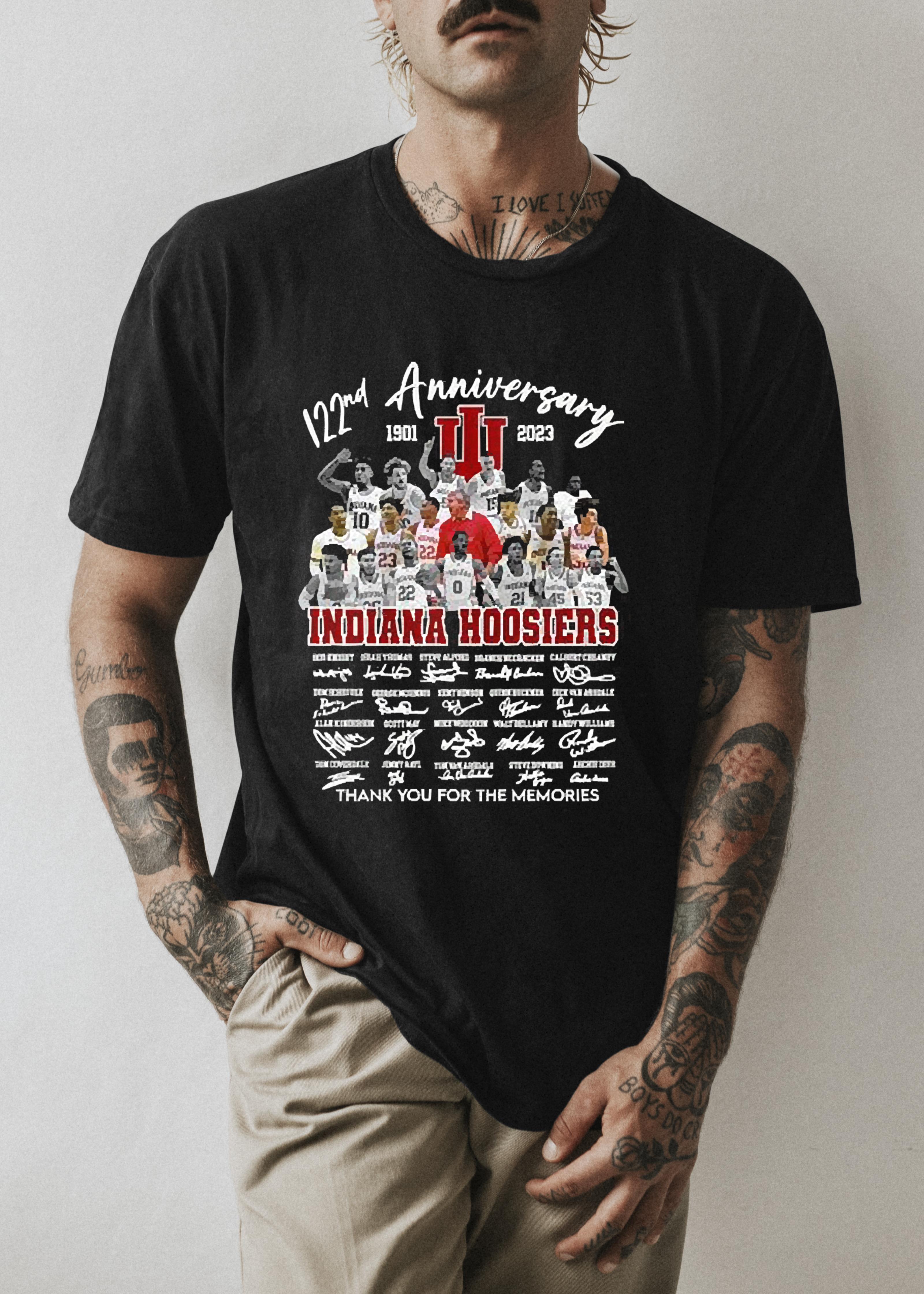 Indiana Hoosiers 122nd Anniversary 1901-2023 Thank You For The Memories Signatures Shirt 66 nurseteeshirt News