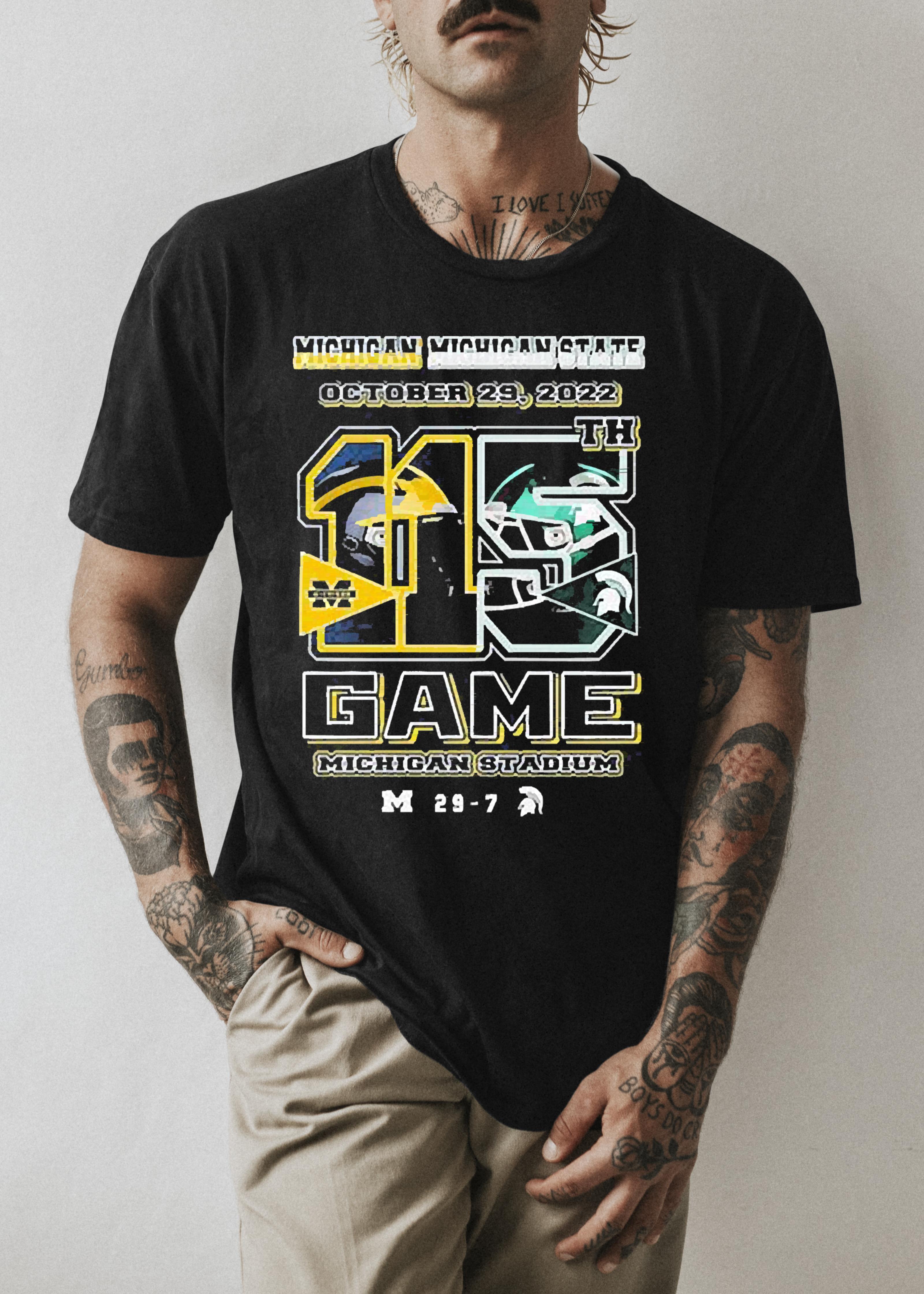 Michigan Wolverines And Michigan State Spartan 2022 Game Michigan Stadium shirt 67 nurseteeshirt News